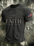 Men's Walk By Faith Print Round Neck T-shirt