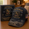 Desert Storm Veteran Black Baseball Cap