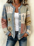 Women'S "Faith" Print Casual Cardigan