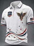 Men's Patriotic Faith Cross Polo Shirt