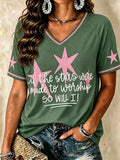 Women's "So Will l" Print Casual T-shirt