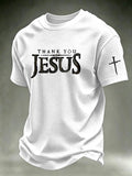 Men's Faith “Thank You Jesus”waffle knit T-shirts