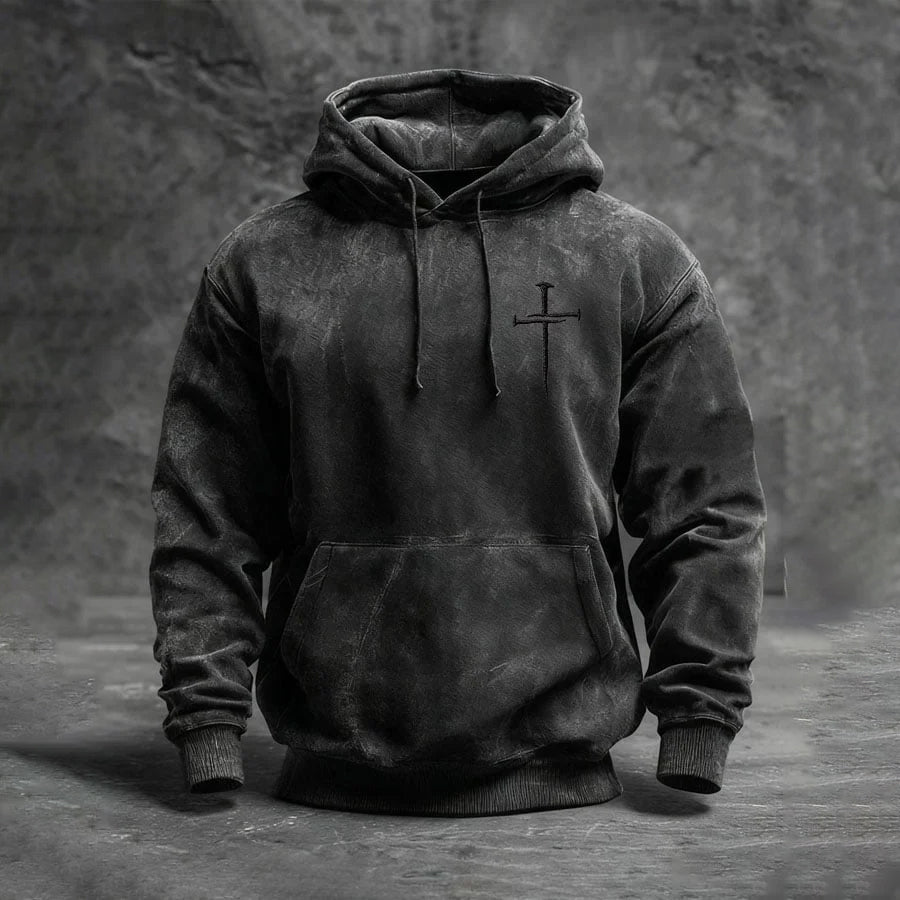 Men's Faith Cross Vintage Hoodie