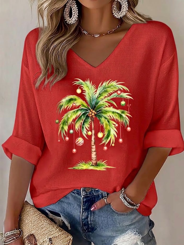Women's Christmas Print Shirt