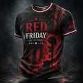 Men's "Red Friday" Commemorative Crew Neck Short-Sleeve T-Shirt