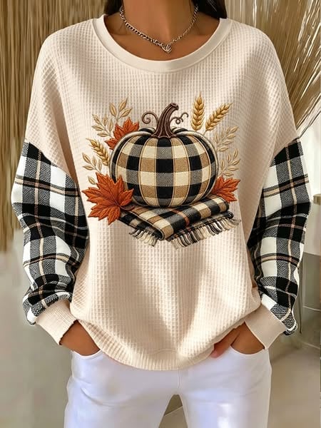 Women's Thanksgiving Print Sweatshirt