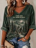 Women's "I Found Jesus, Still Looking for Bigfoot" Graphic T-Shirt