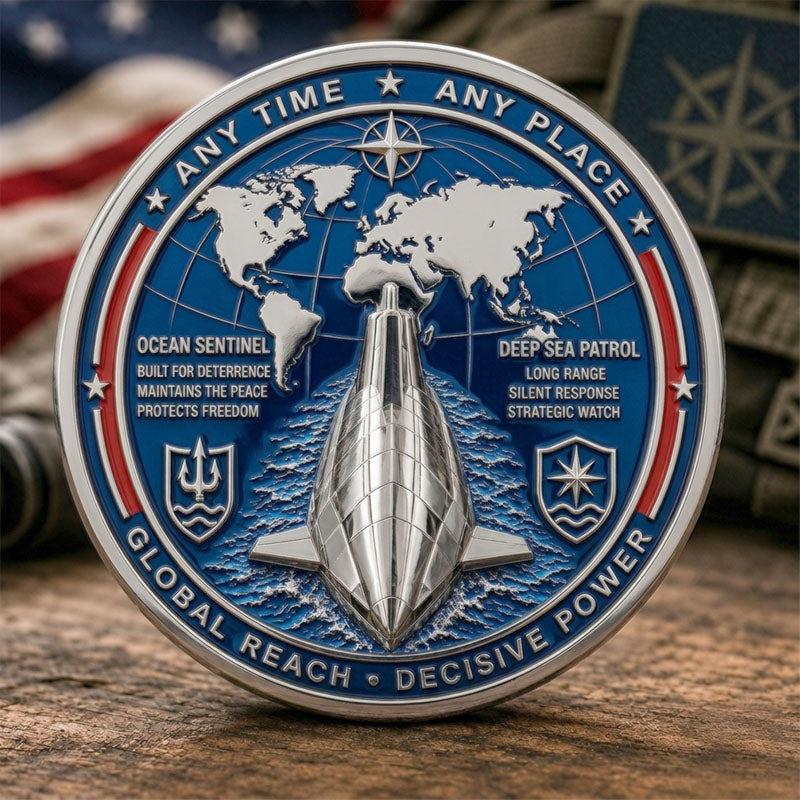 Stealth Wing & Ocean Sentinel Air & Sea Power Double-Sided Commemorative Metal Medal