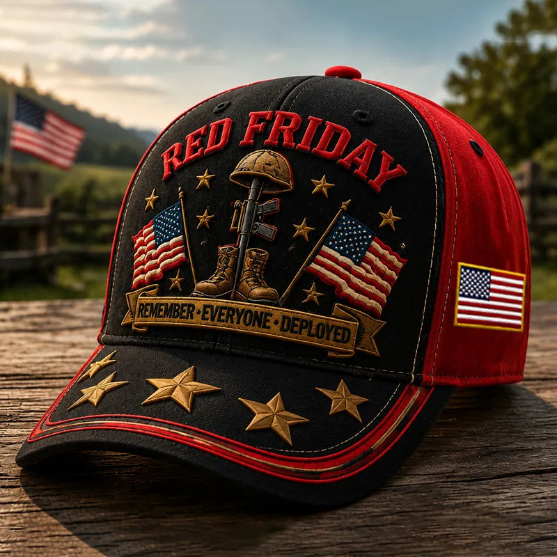"Red Friday" Veteran Commemorative Casual Baseball Cap