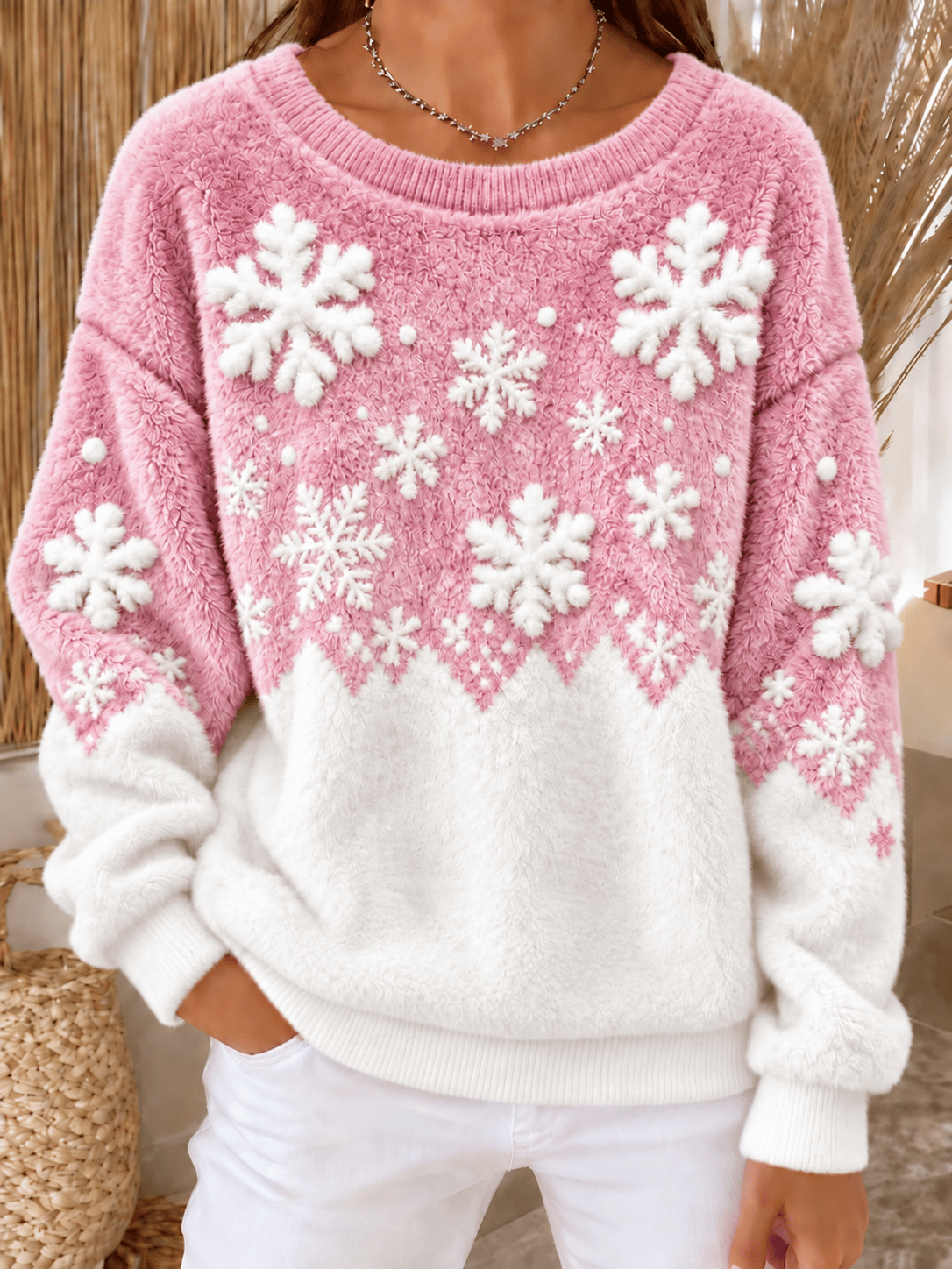 Women's Casual Warm Printed Sweatshirt