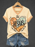 Women's  Jesus The Way The Truth The Life Printing  T-Shirts