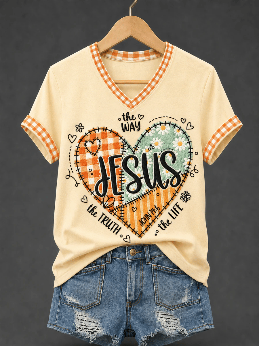 Women's  Jesus The Way The Truth The Life Printing  T-Shirts