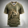 9/11 Heroes Memorial Military Green T-Shirt