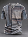 Men's Vintage Faith Faux-Linen T-shirt