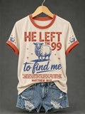 Women's Christian He Left The 99 To Find Me Print T-Shirt