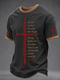 Men'S Casual "Faith" Print T-Shirt