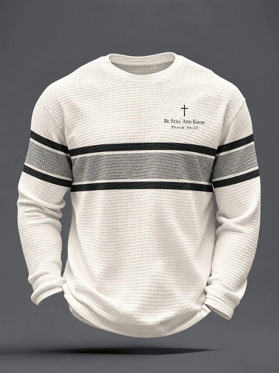 Men's Be Still And Know Waffle Top