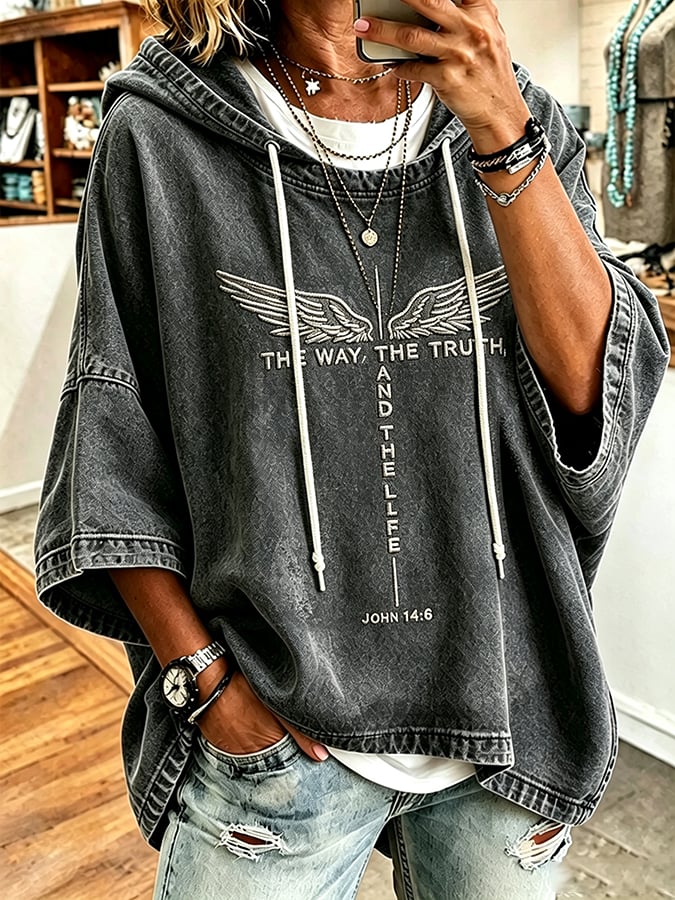 Women's  The Way The Truth And The Life  Printing  Top