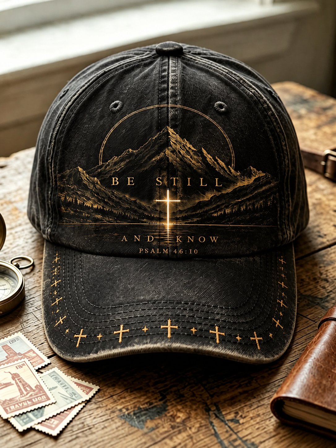 Unisex Retro Be Still And Know Printed Hat