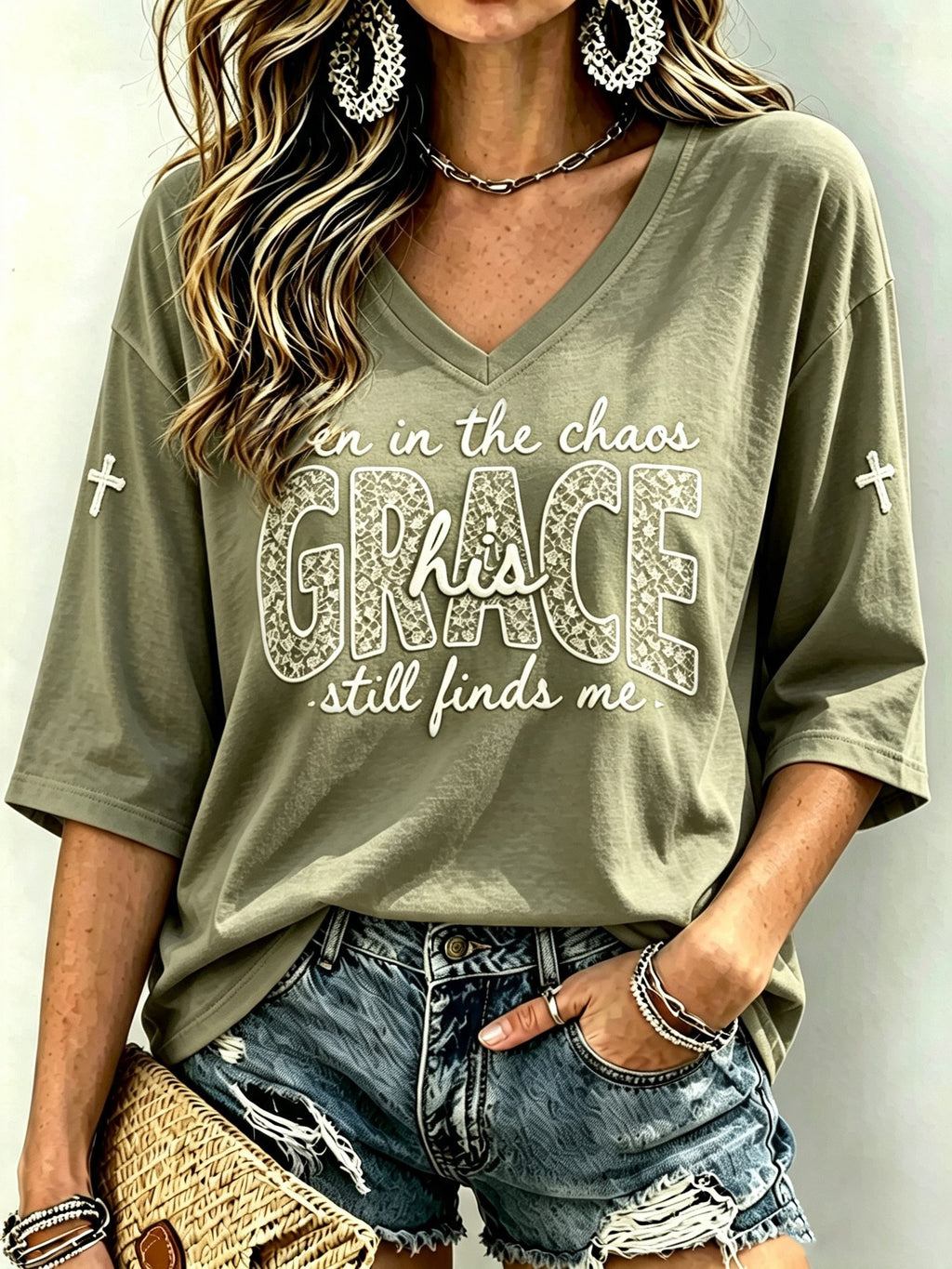 Women's Faith Print Casual Top