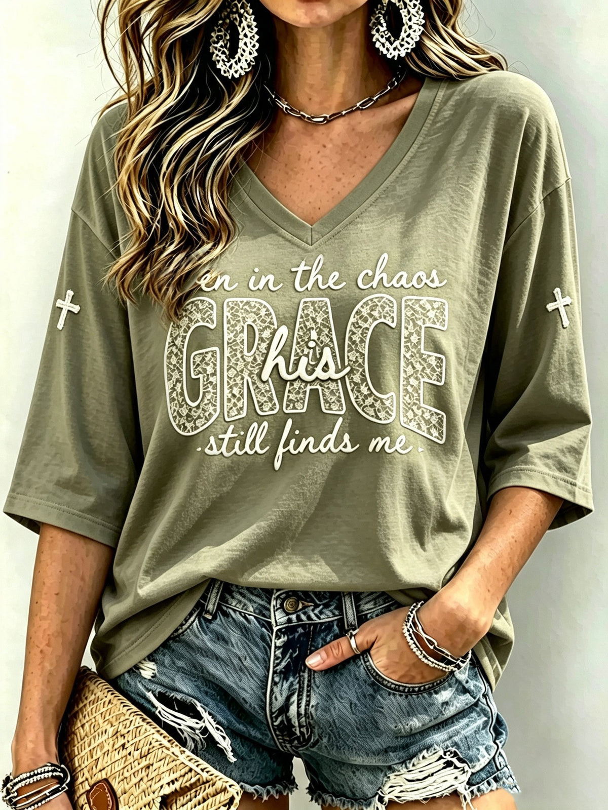 Women's Faith Print Casual Top