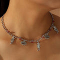 Fashionable Personalized Creative Funny Animal Multi-Element Design Necklace