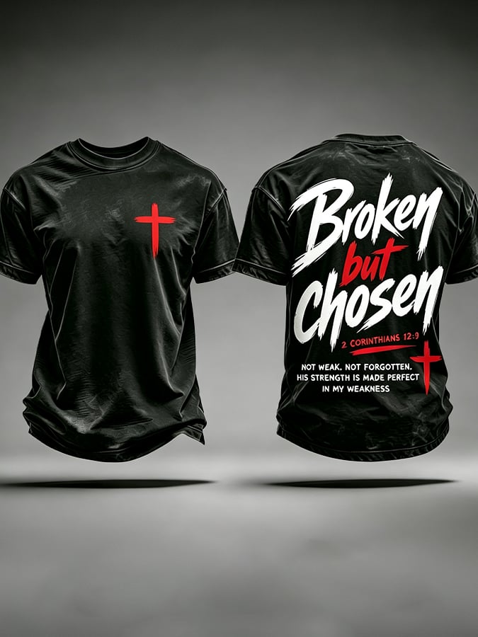 Men's Broken But Chosen  Printing  T-Shirts