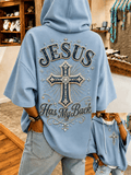 Women's Faith Print Hooded Sweatshirt