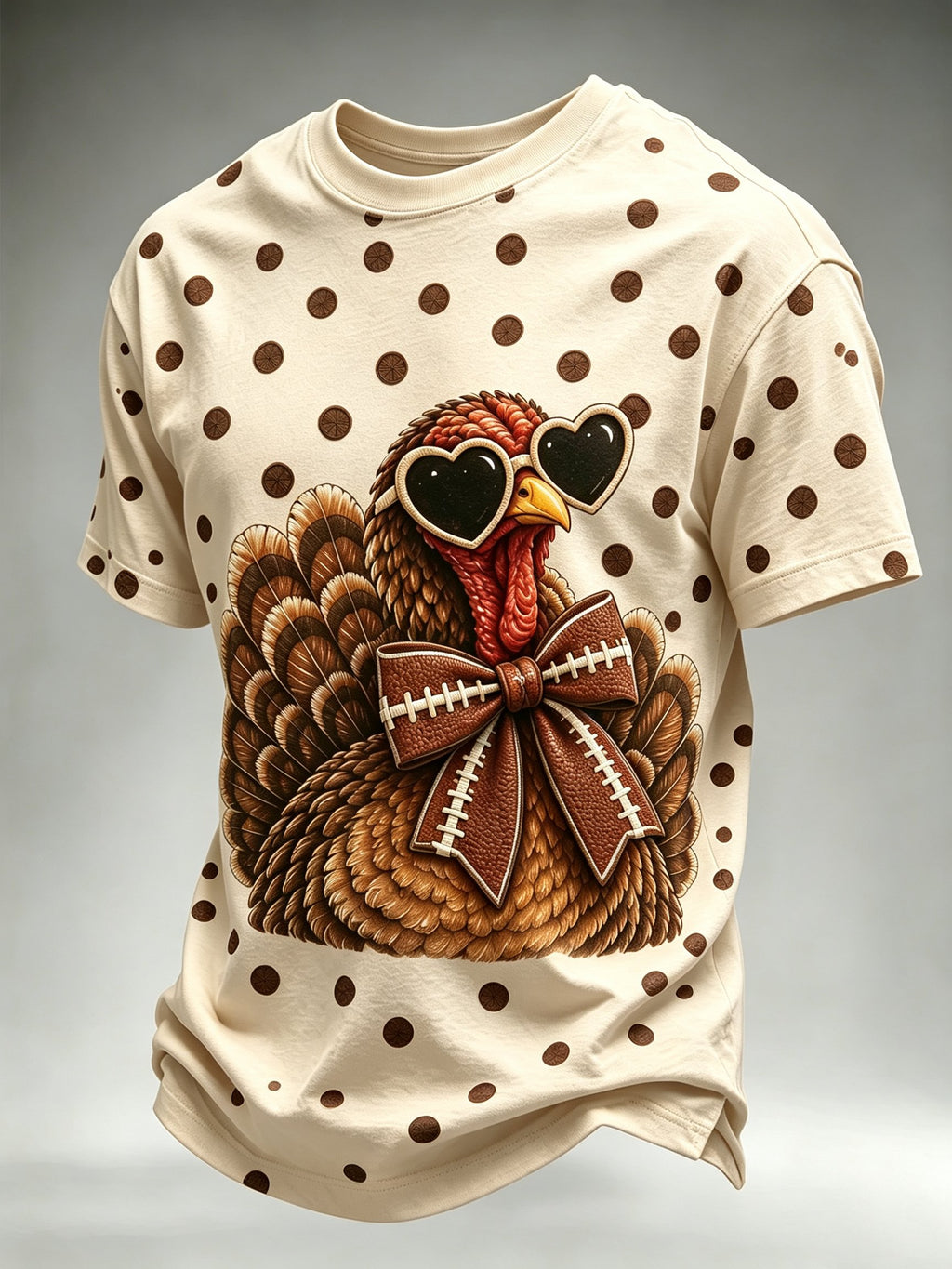 Men's Fun Turkey Football Print Tee