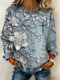 Women's Retro Faith Print Sweatshirt