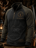 Men's Vintage Traditional Reindeer Pattern Western Sweatshirt