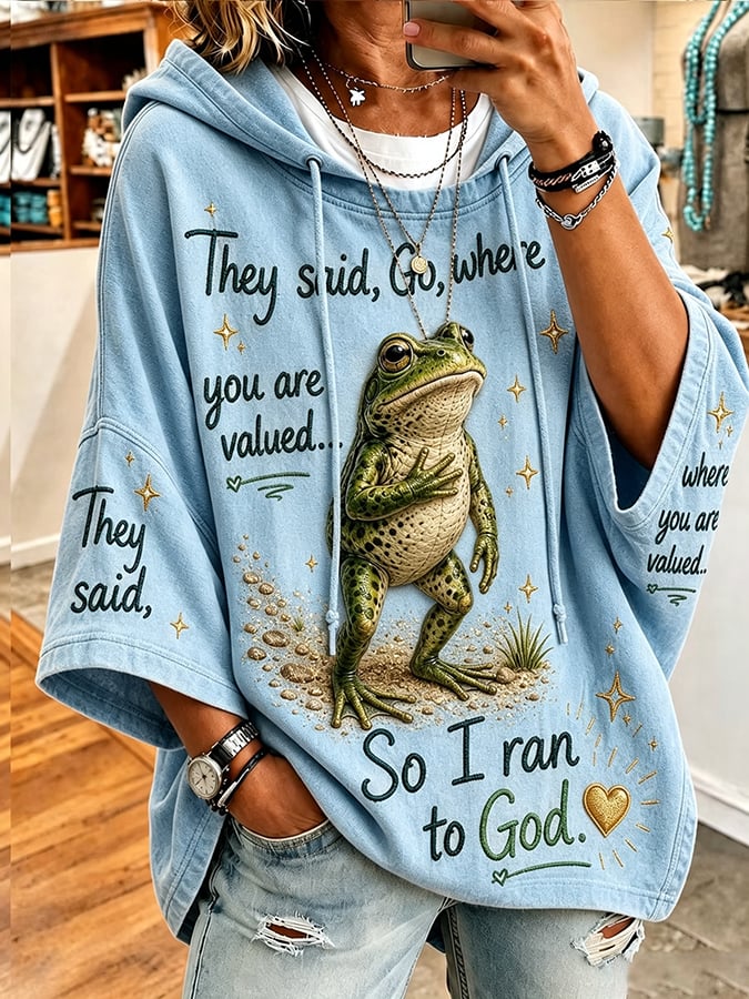 Women's Faith Print Hooded Sweatshirt