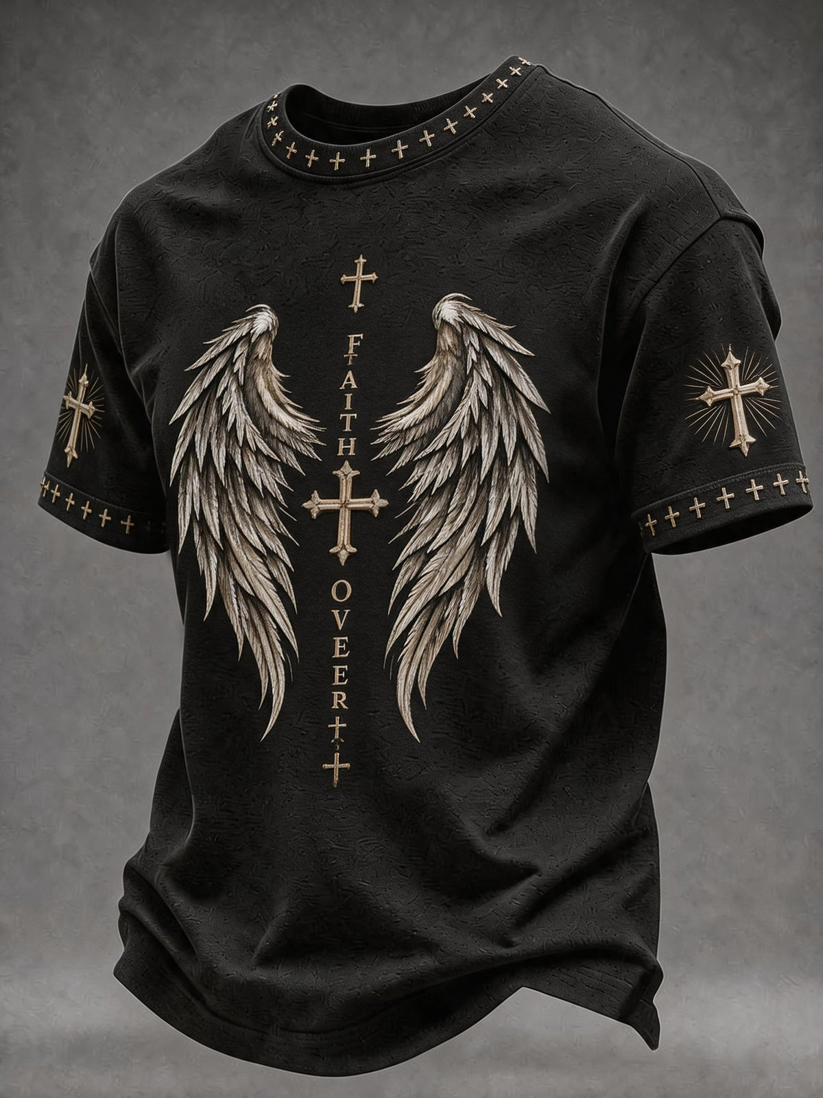 Men'S Faith Overcoming Fear Print T-Shirt