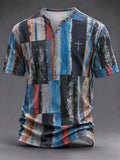 Men's Vintage Faith Faux-Linen T-shirt