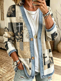 Women's Casual Printed Cardigan