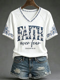 Women's Faith  Printed Casual T-Shirt