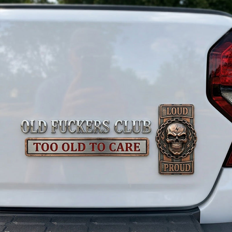Old Bastard Club Metal Car Emblem/Badge