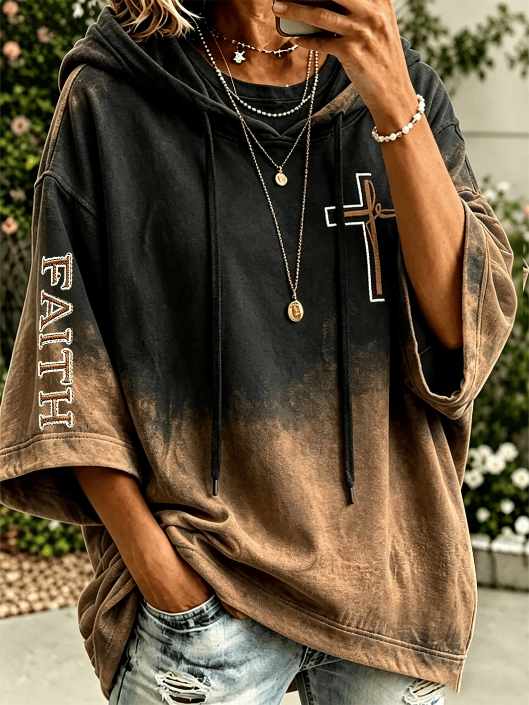 Women's Faith-Themed Casual Hoodie