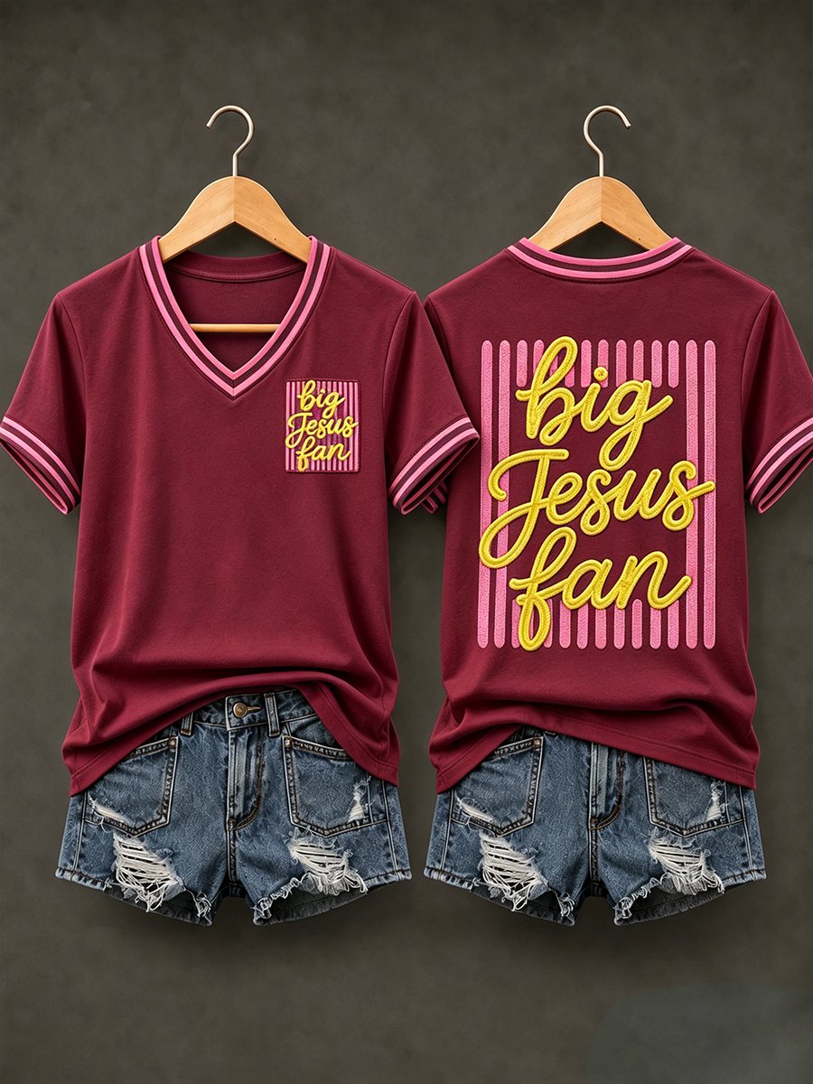 Women's "Faith" V-neck top