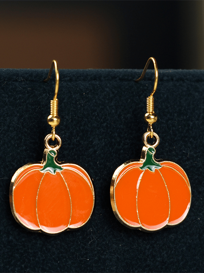 Halloween Pumpkin Element Earrings
