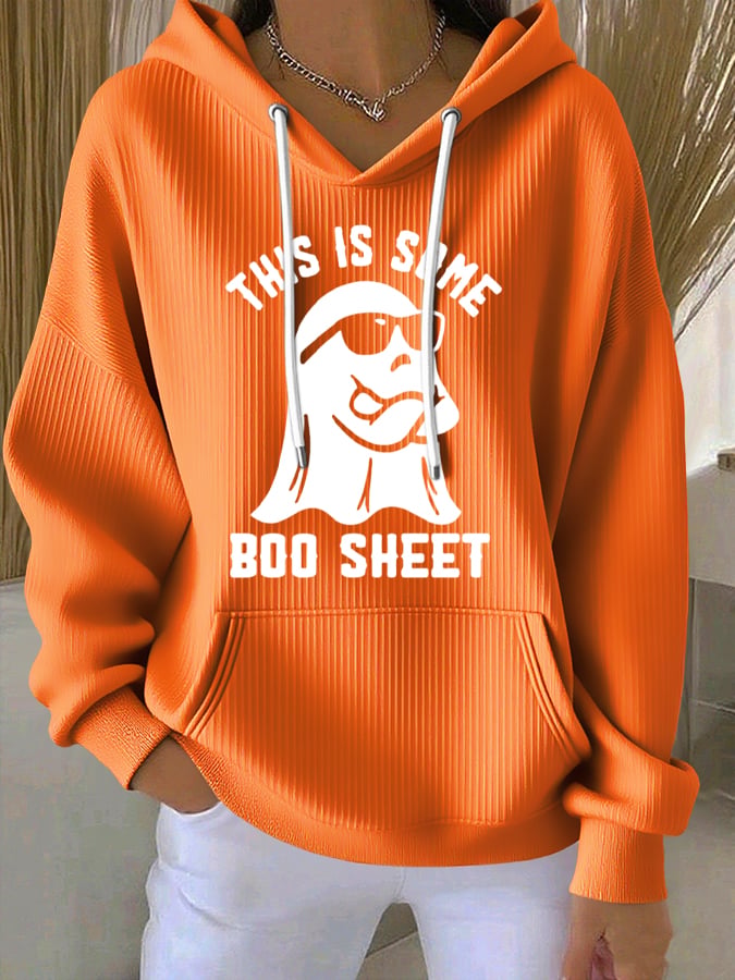 🔥HOT SALE🔥Women's This Is Some Boo Sheet Printed Hoodie