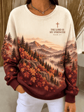 Women's Casual Faith Print Sweatshirt