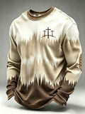 Men's Print Waffle-Knit Long-Sleeve T-Shirt
