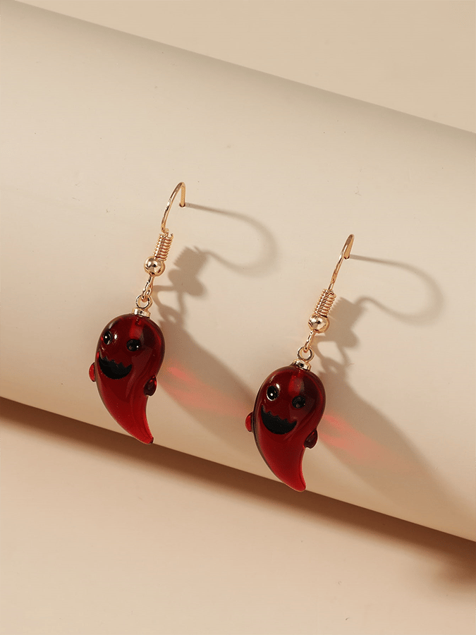 Halloween Personalized Cute Resin Ghost Pendant Earrings