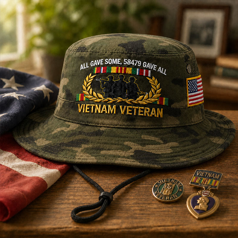 Vietnam Veteran Camo Bucket Hat