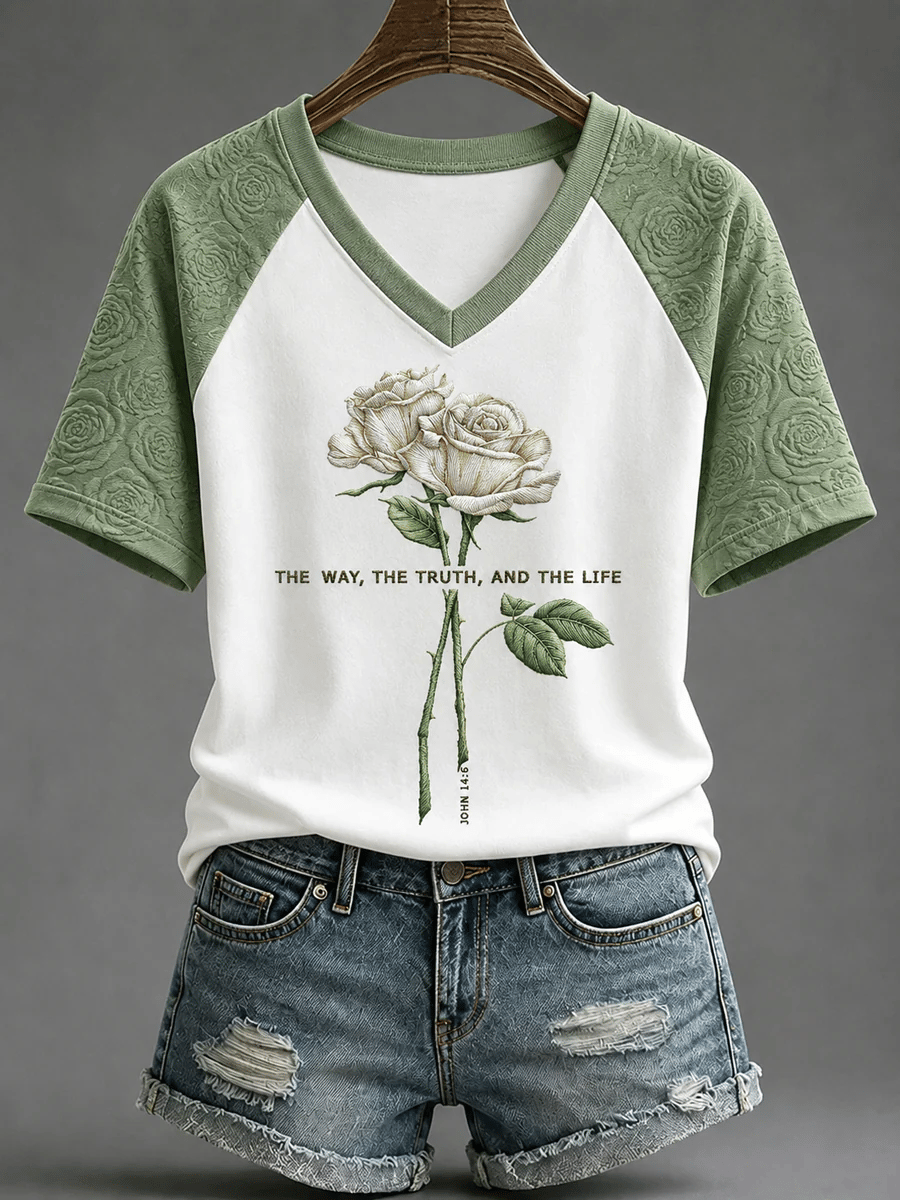 Women's 'The Way, The Truth, And The Life' Printed Casual T-Shirt