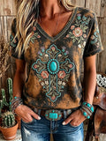 Women'S Western Style Faith Print T-Shirt
