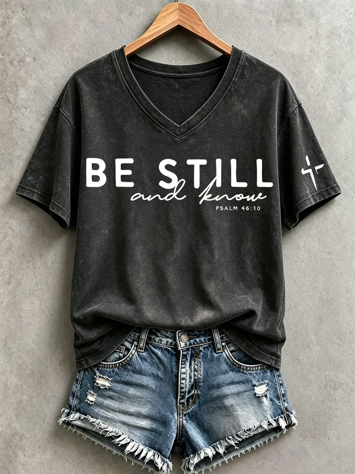 Women's Be Still And Know Print Top