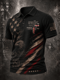 Men's Casual Faith Graphic Print Short Sleeve Polo Shirt