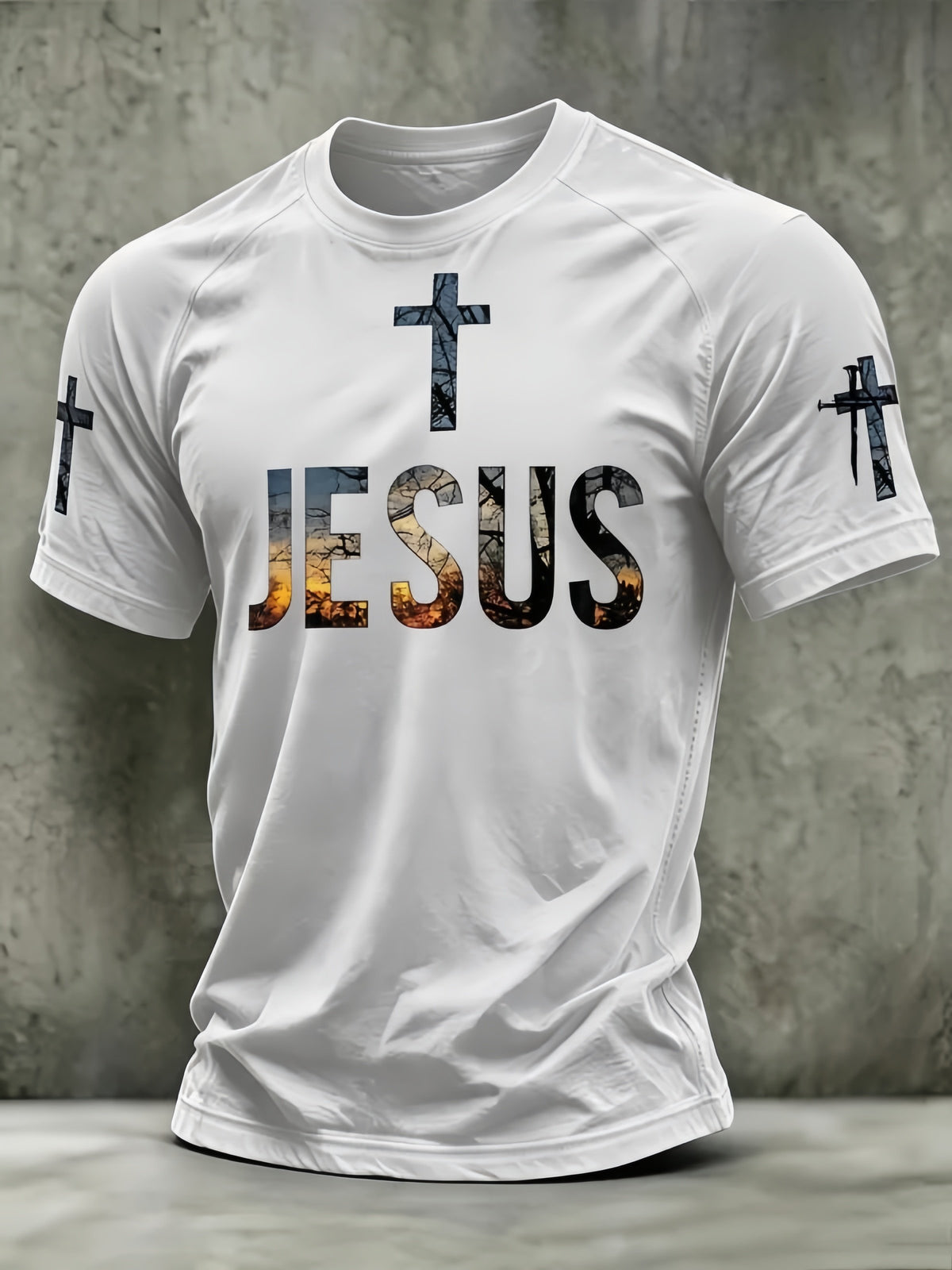 Men's Casual Faith Graphic Print T-Shirt